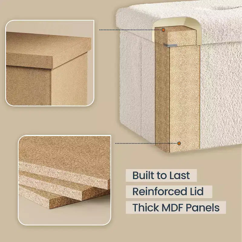 Pouffe pliant avec rangement intégré