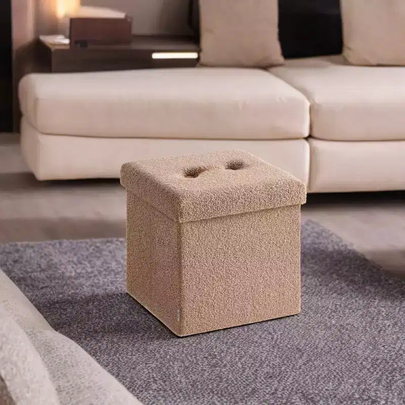 Pouffe pliant avec rangement intégré