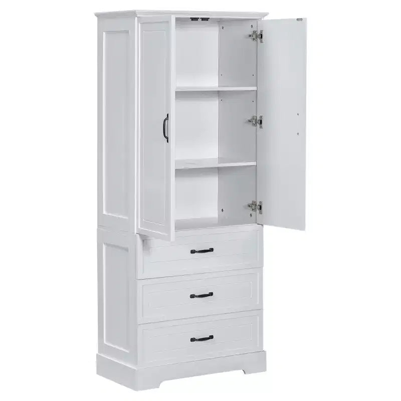 Meuble-lavabo blanc de grande capacité pour salle de bain