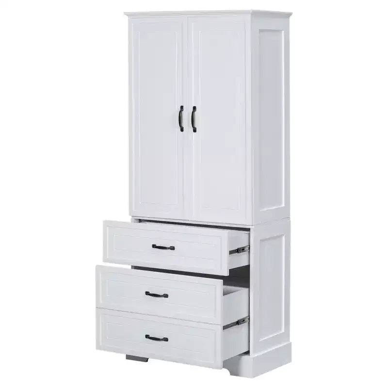 Meuble-lavabo blanc de grande capacité pour salle de bain