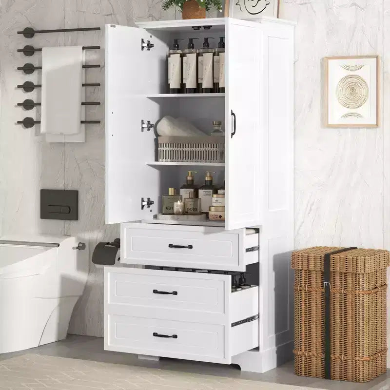 Meuble-lavabo blanc de grande capacité pour salle de bain