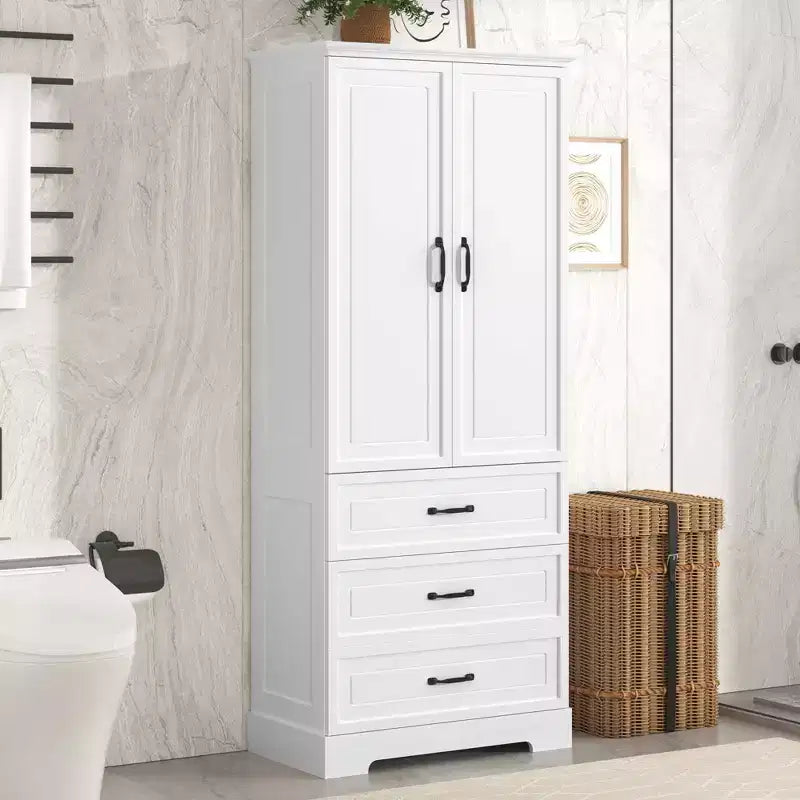 Meuble-lavabo blanc de grande capacité pour salle de bain
