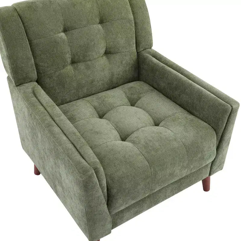 Fauteuil club capitonné moderne de style médiéval