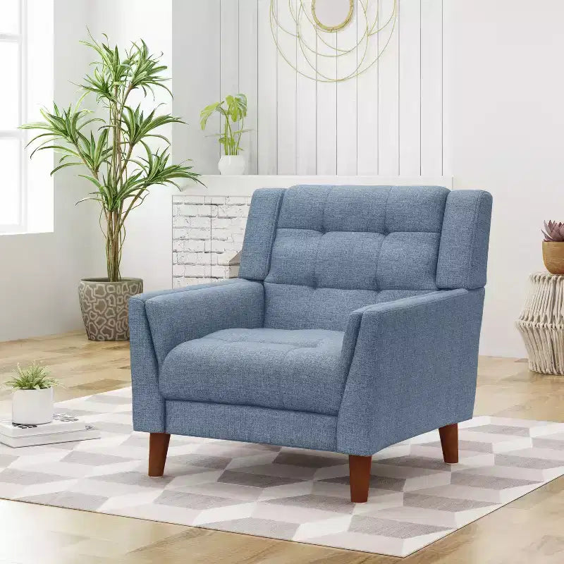 Fauteuil club capitonné moderne de style médiéval