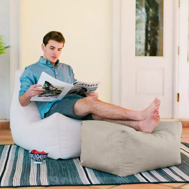 Repose-pieds pouf d'extérieur
