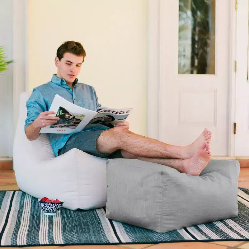 Repose-pieds pouf d'extérieur
