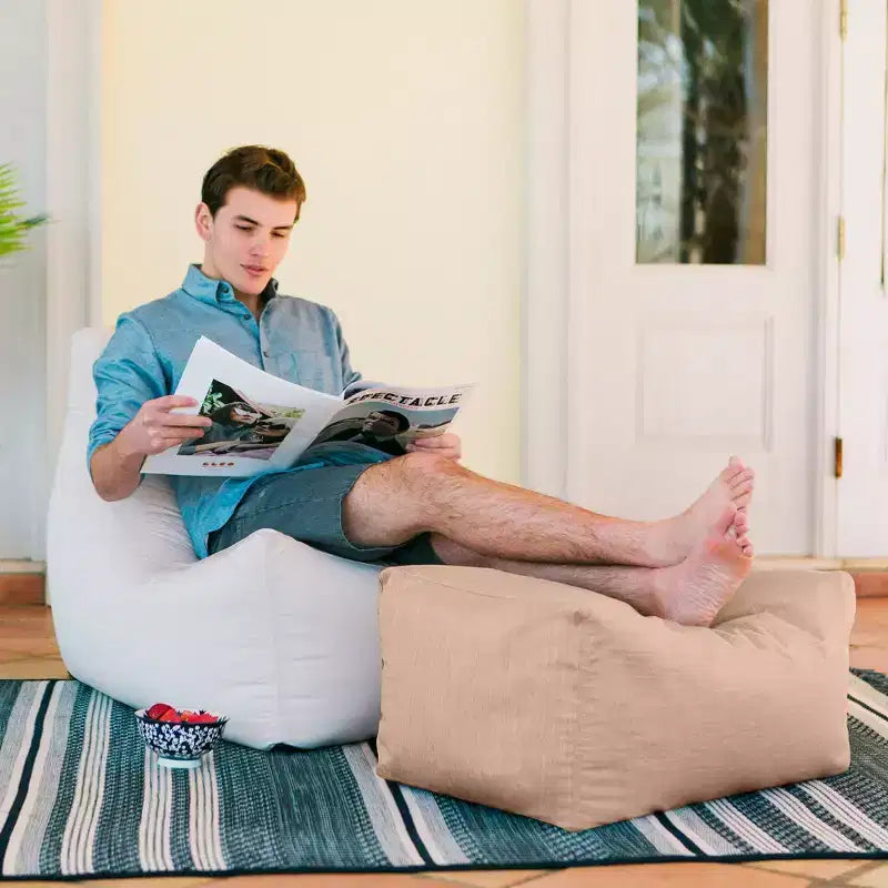 Repose-pieds pouf d'extérieur