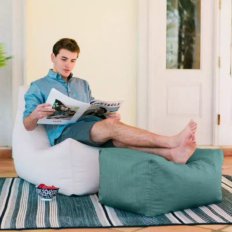 Repose-pieds pouf d'extérieur
