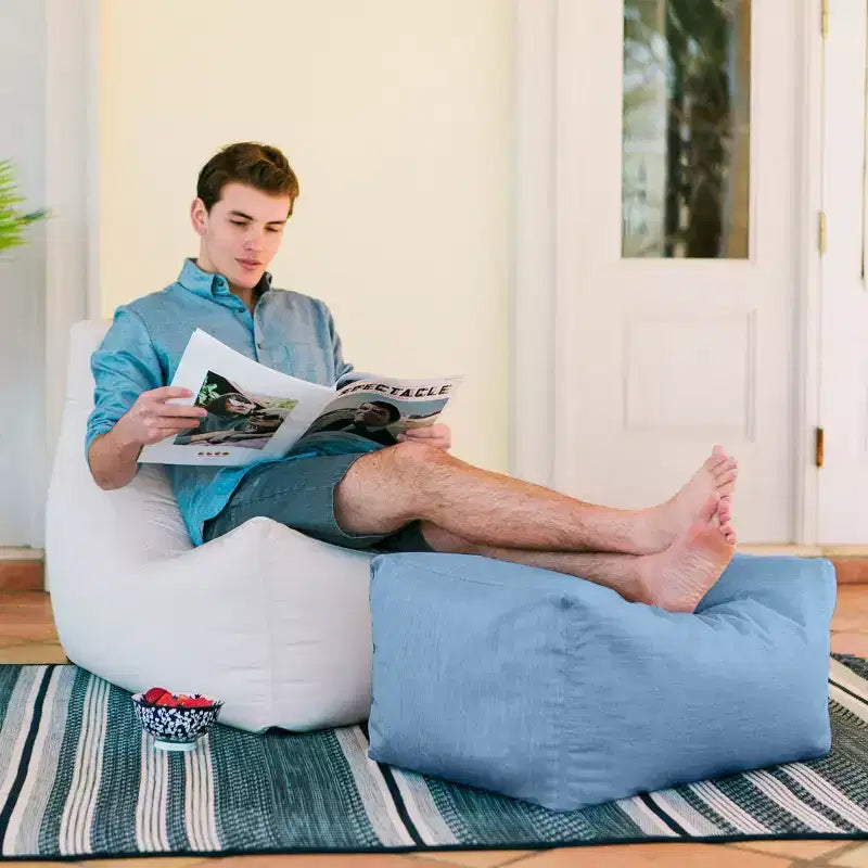 Repose-pieds pouf d'extérieur