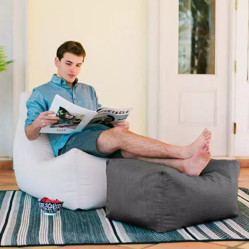 Repose-pieds pouf d'extérieur