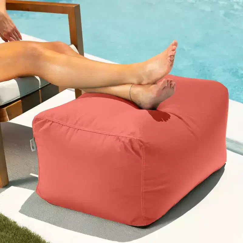 Repose-pieds pouf d'extérieur