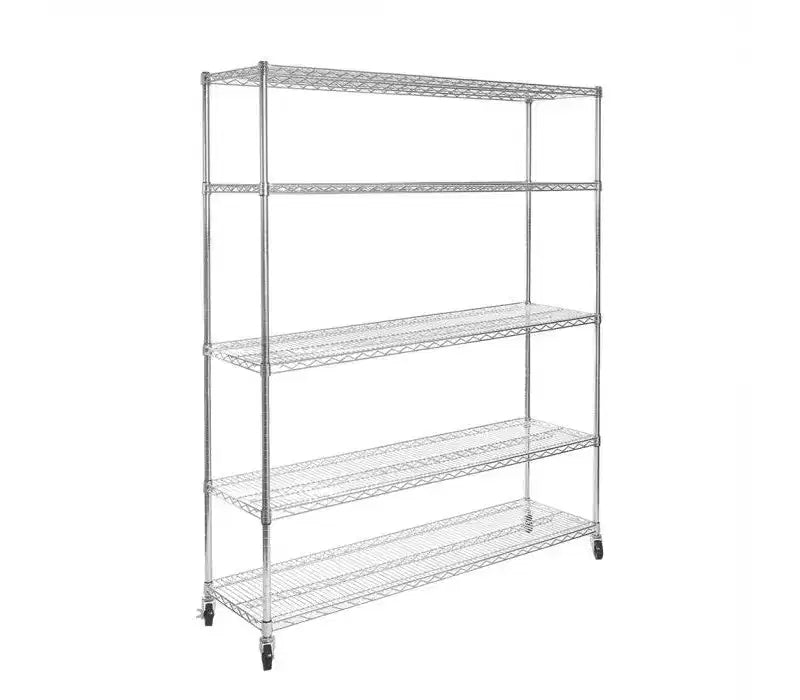 Étagère de rangement de garage en fil métallique ultra-robuste à 5 niveaux certifiée NSF