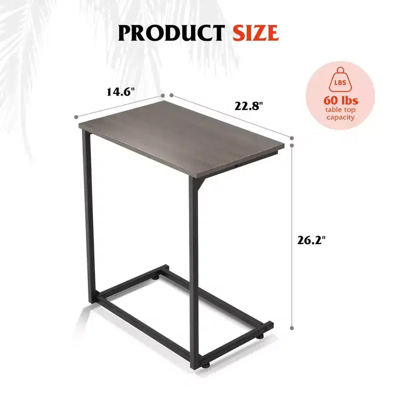 Table d'appoint en forme de C, petite table d'appoint pour canapé