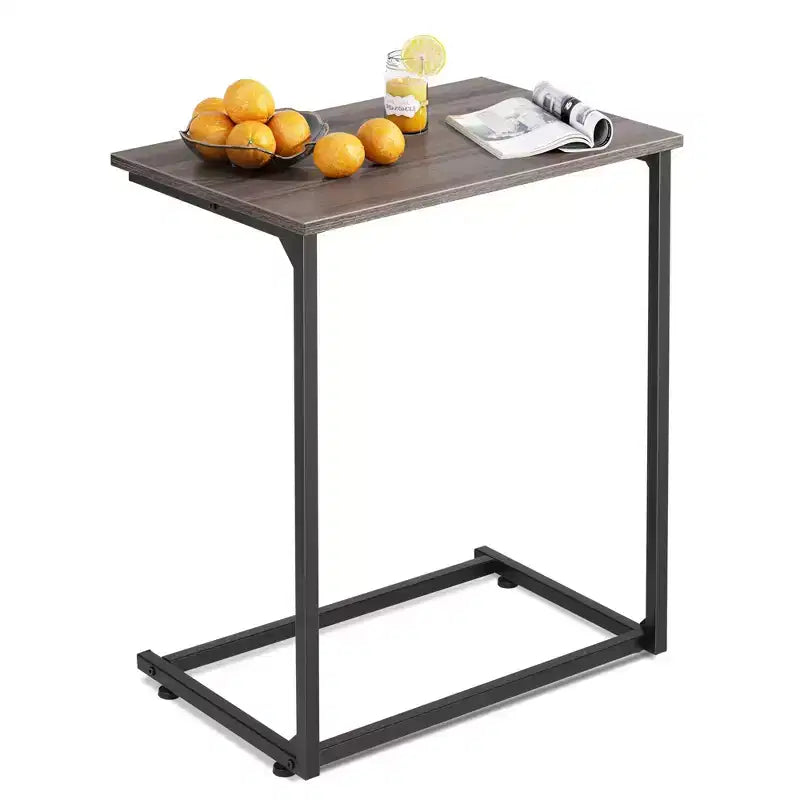 Table d'appoint en forme de C, petite table d'appoint pour canapé