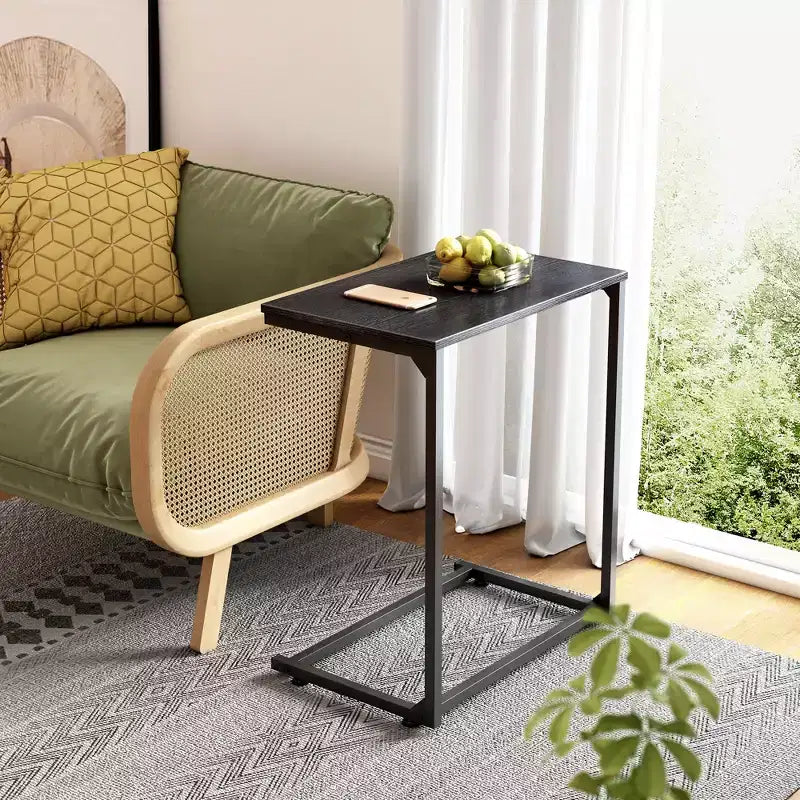 Table d'appoint en forme de C, petite table d'appoint pour canapé
