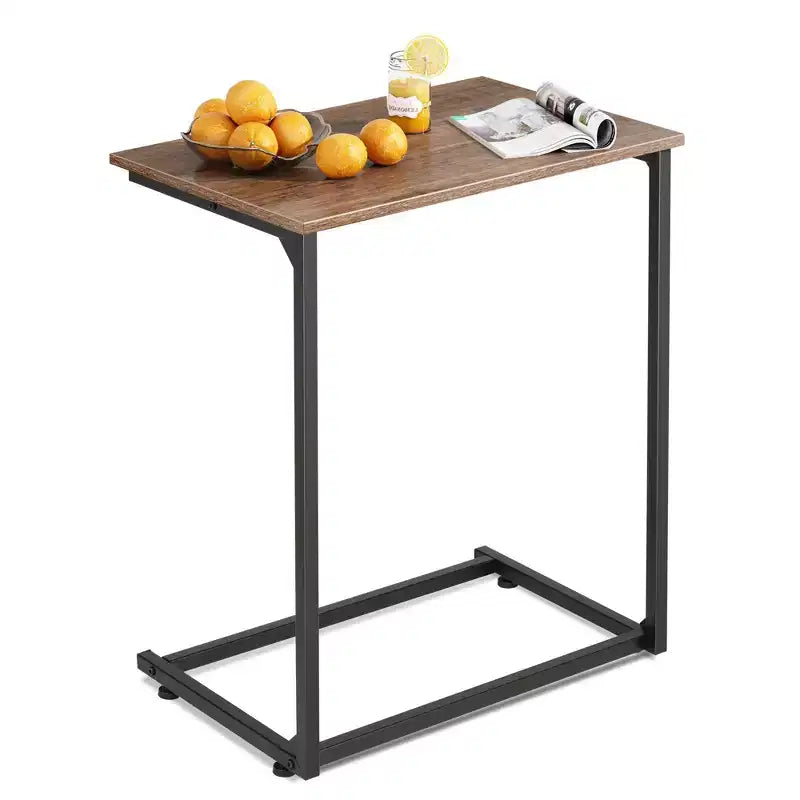 Table d'appoint en forme de C, petite table d'appoint pour canapé