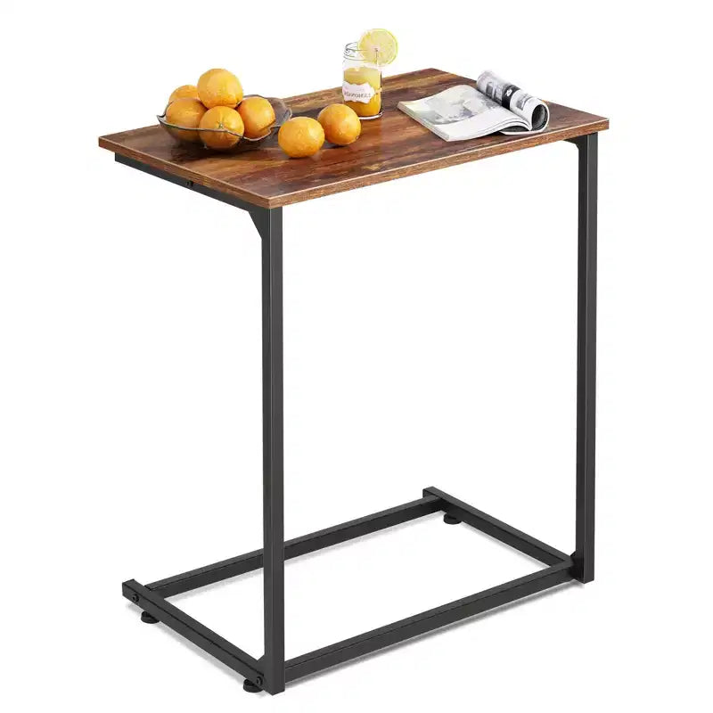 Table d'appoint en forme de C, petite table d'appoint pour canapé