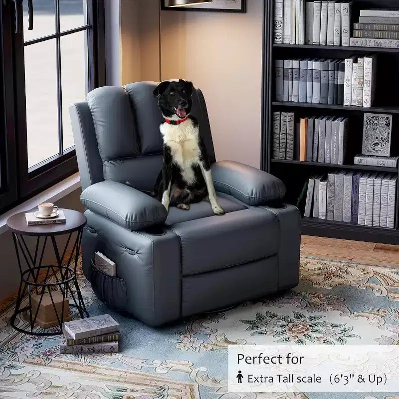 Fauteuil inclinable manuel en cuir PU