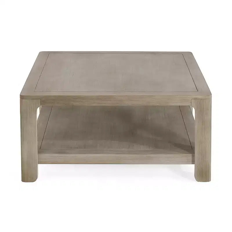 Table basse carrée moderne à double plateau pour usage intérieur