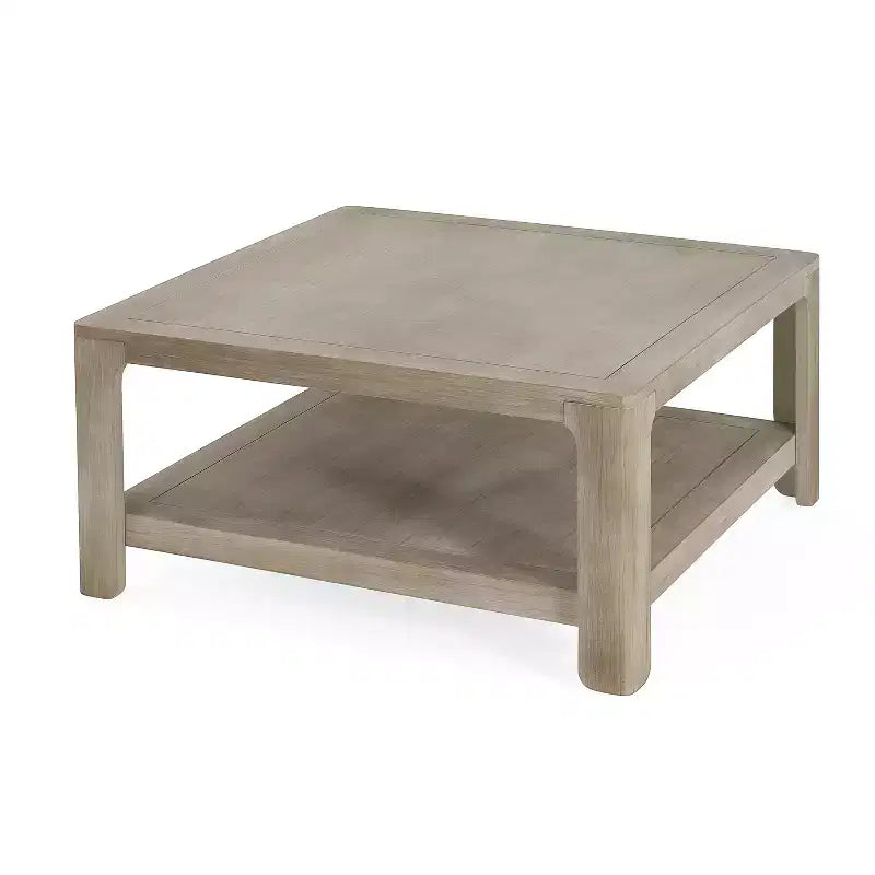 Table basse carrée moderne à double plateau pour usage intérieur