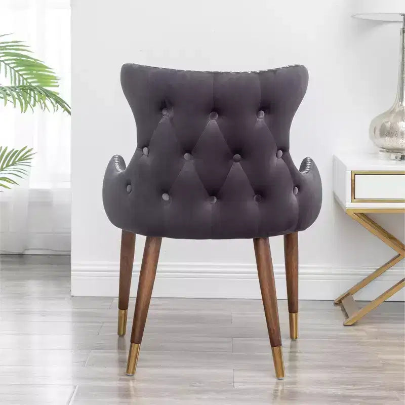 Chaise décorative en velours de style moderne