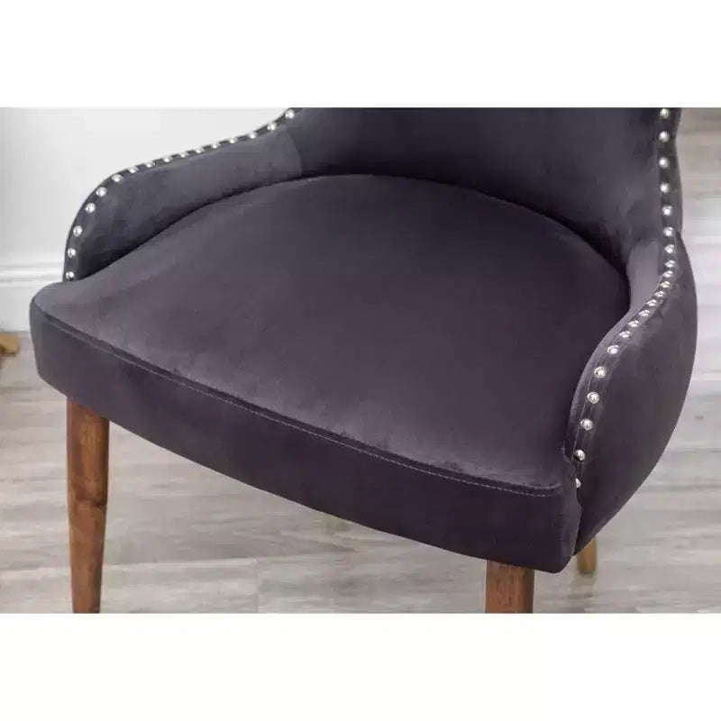 Chaise décorative en velours de style moderne