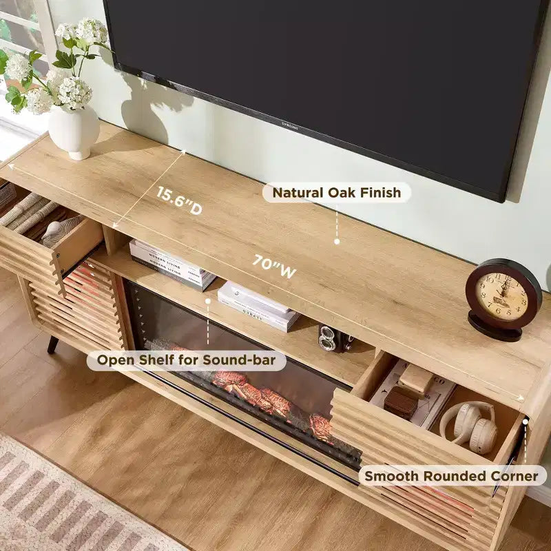 Meuble TV cheminée