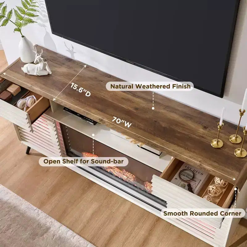 Meuble TV cheminée