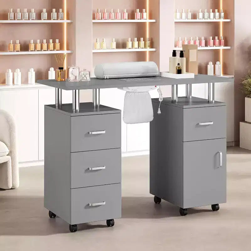 Table de salon de manucure avec dépoussiéreur électrique
