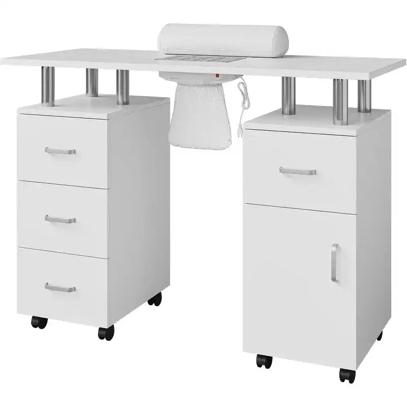Table de salon de manucure avec dépoussiéreur électrique