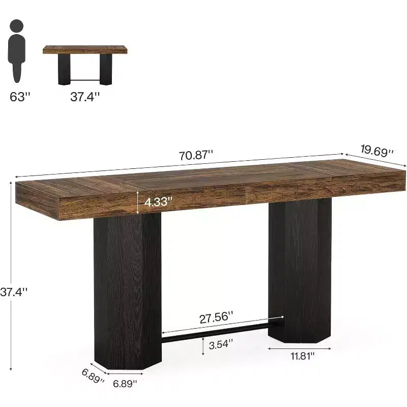 Table de bar extra longue