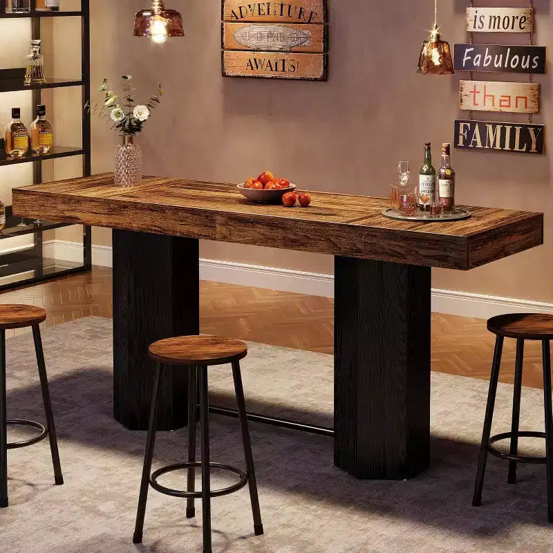 Table de bar extra longue