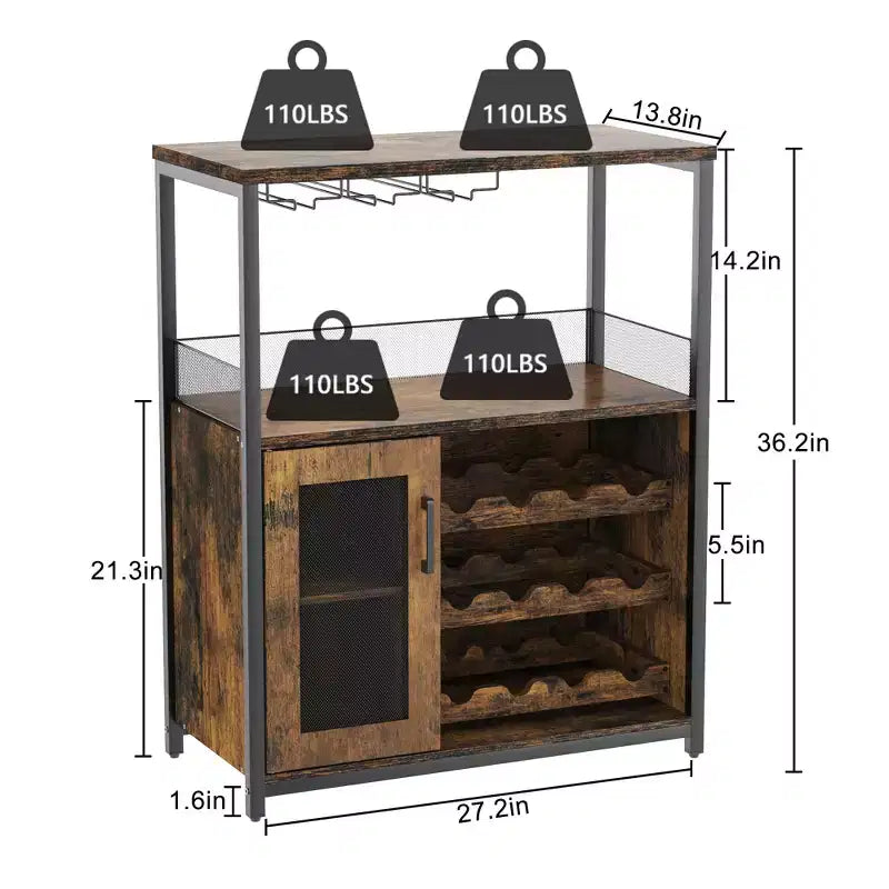 Cave à vin, armoire de rangement réglable et amovible