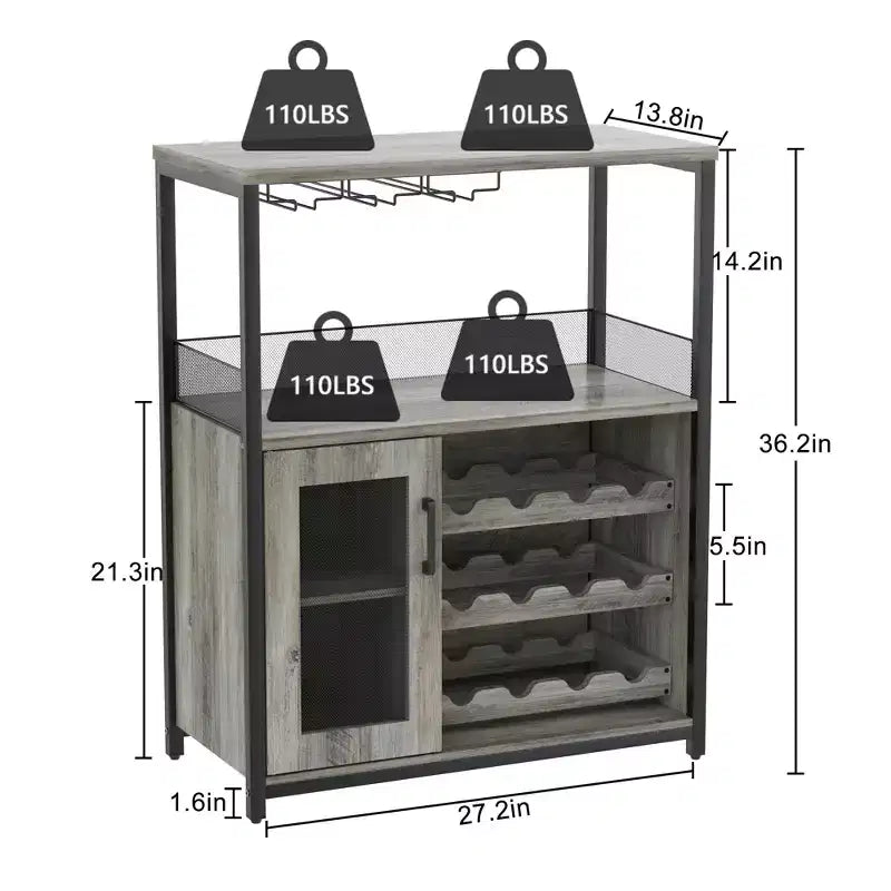 Cave à vin, armoire de rangement réglable et amovible