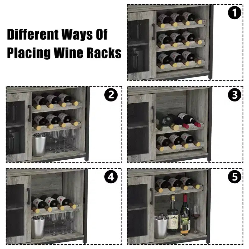 Cave à vin, armoire de rangement réglable et amovible