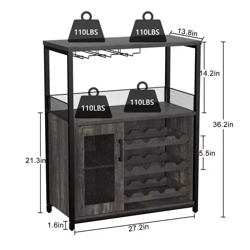 Cave à vin, armoire de rangement réglable et amovible