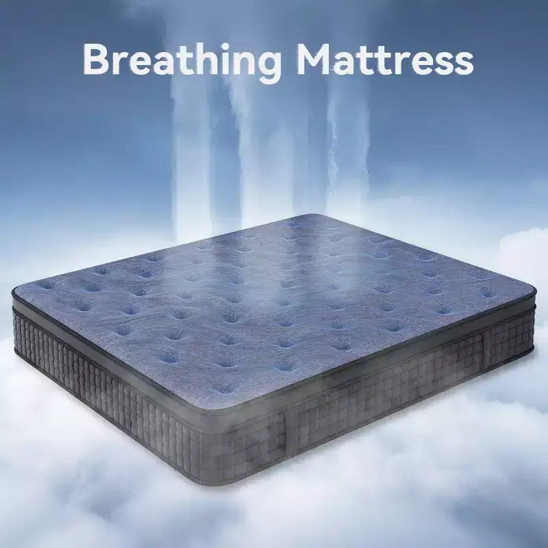 Matelas hybride avec mousse à mémoire de forme au gel et ressorts ensachés individuellement