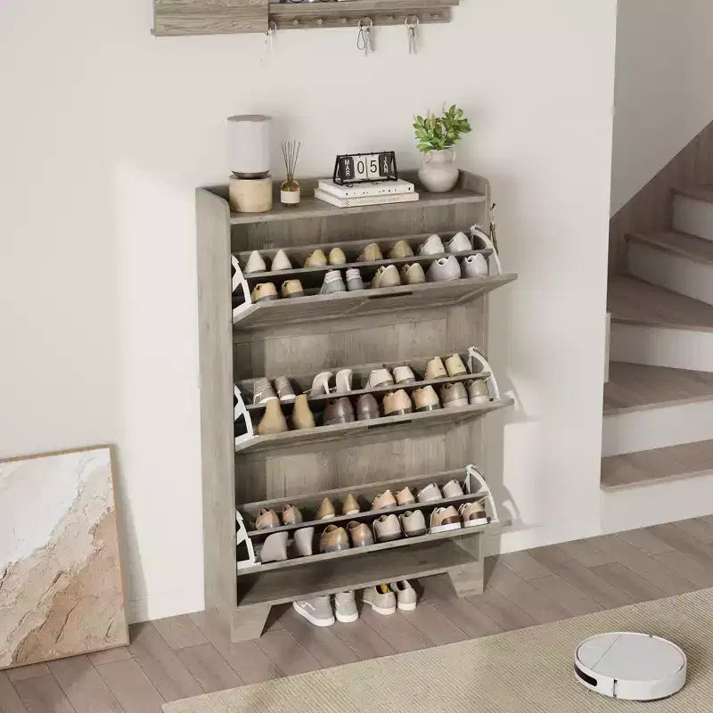Meuble à chaussures autoportant, petite étagère de rangement pour entrée