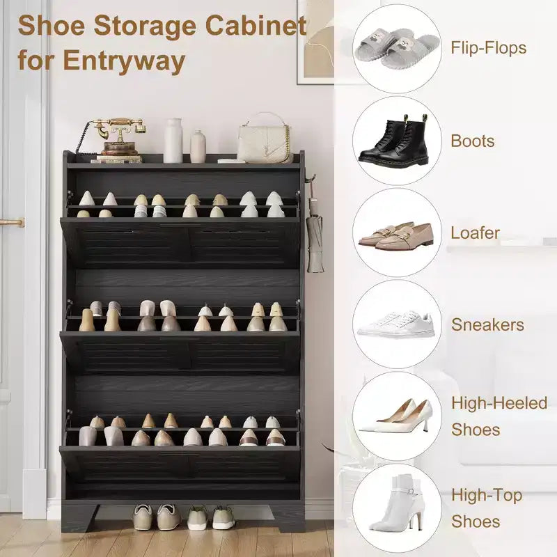 Meuble à chaussures autoportant, petite étagère de rangement pour entrée