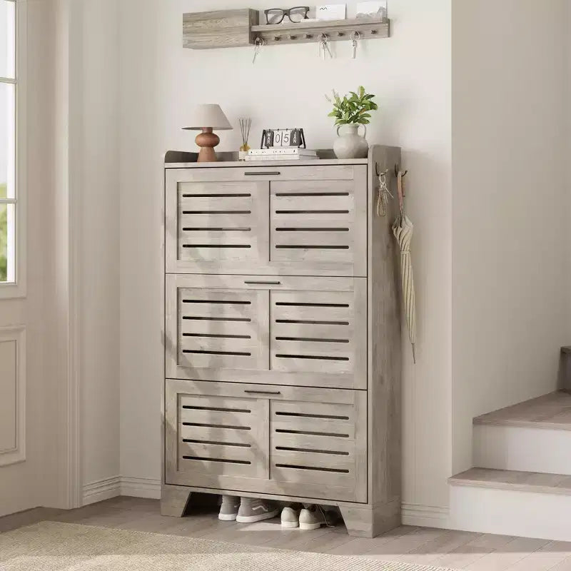 Meuble à chaussures autoportant, petite étagère de rangement pour entrée
