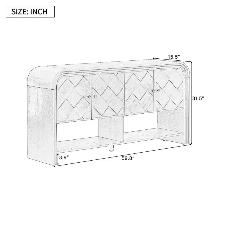 Console de rangement de style moderne