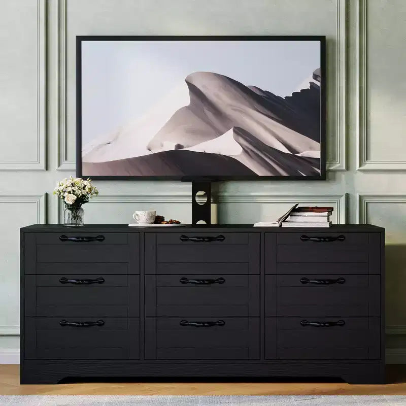 Coiffeuse et meuble TV - fixés au mur