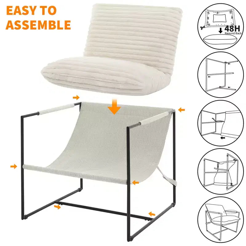 Chaise longue capitonnée