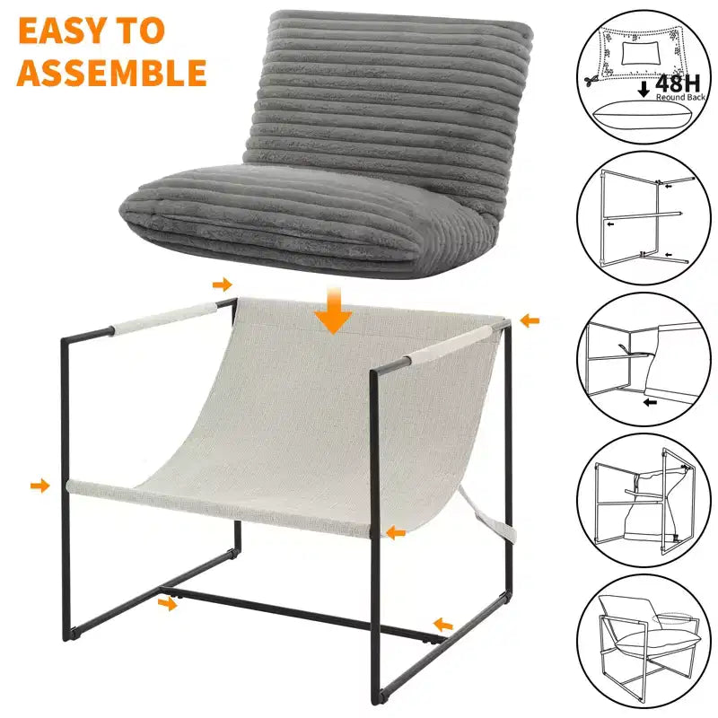 Chaise longue capitonnée