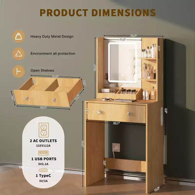 Coiffeuse en bois moderne