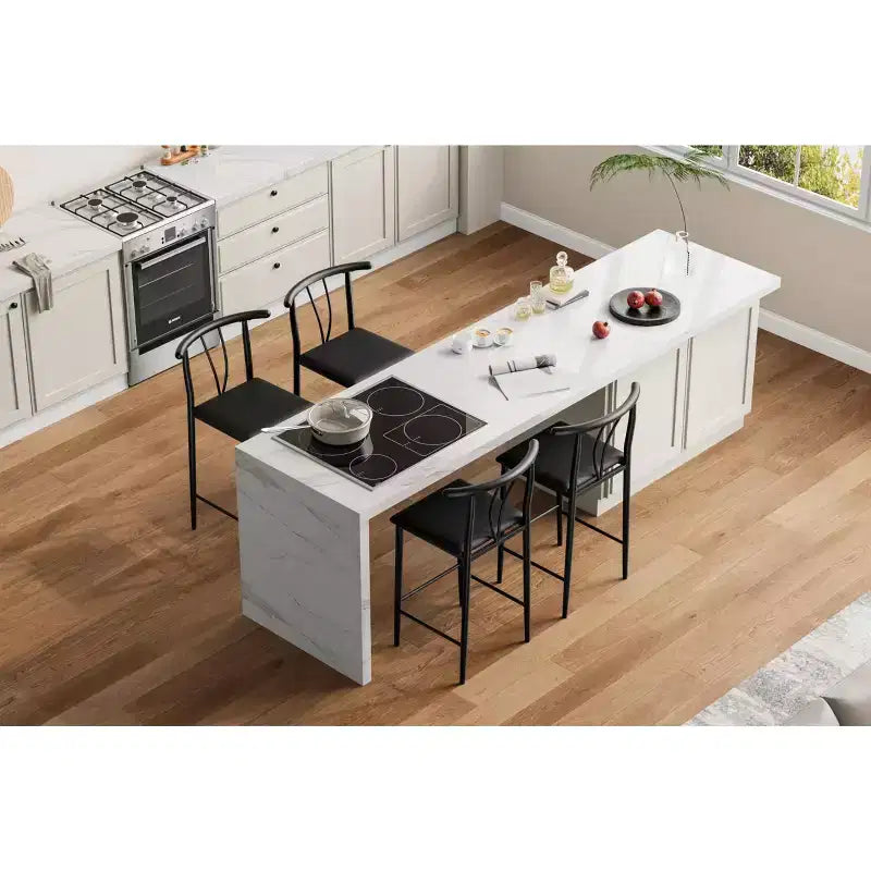 Tabouret de bar noir de 63,5 cm