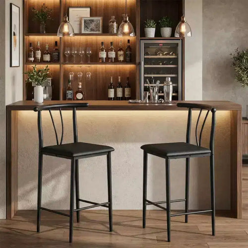 Tabouret de bar noir de 63,5 cm
