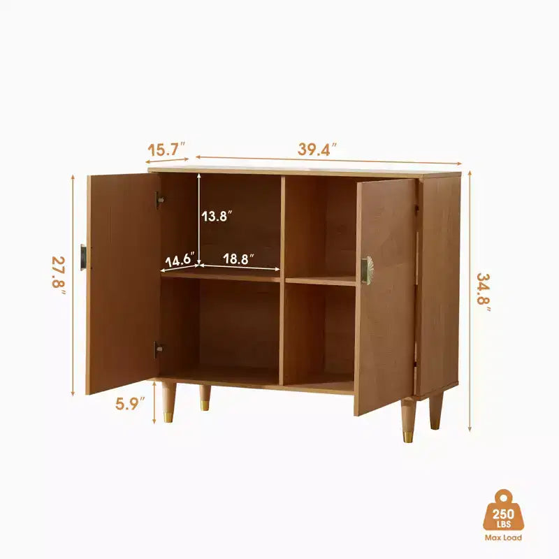 Meuble d'appoint de rangement rétro en bois