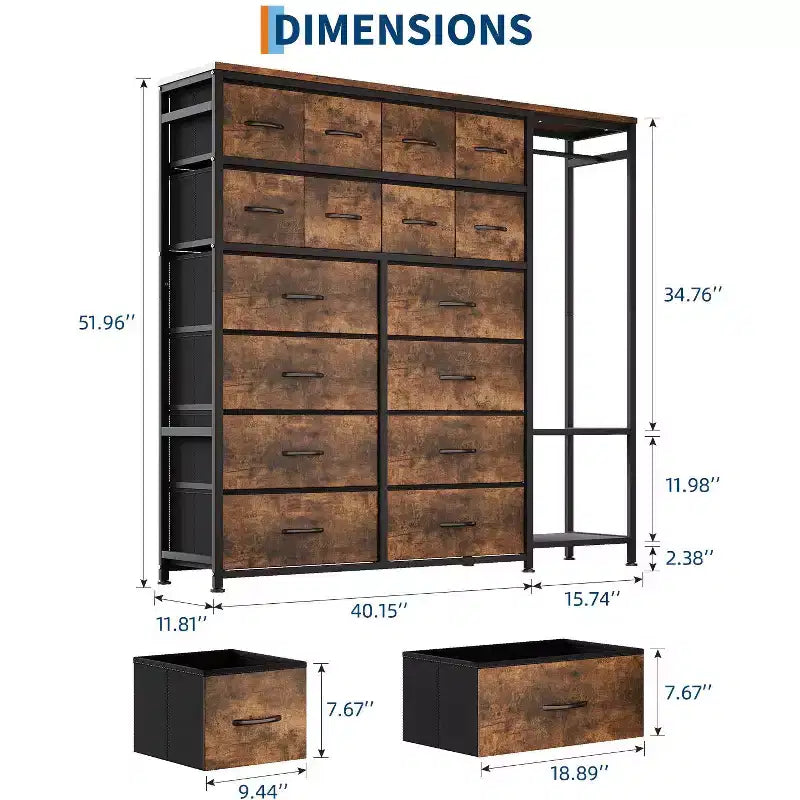 Armoire de rangement haute autoportante