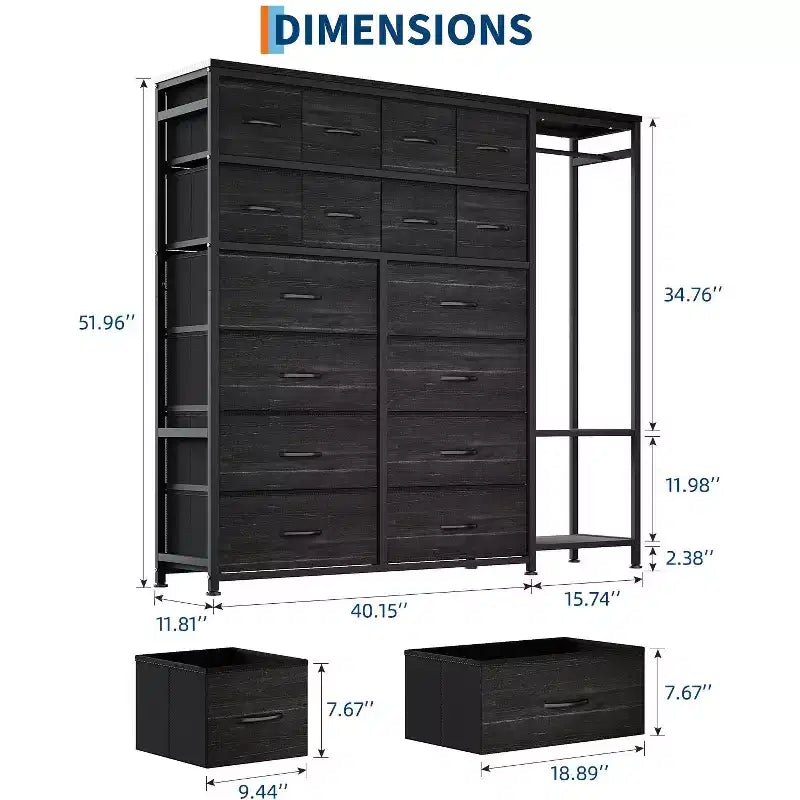Armoire de rangement haute autoportante